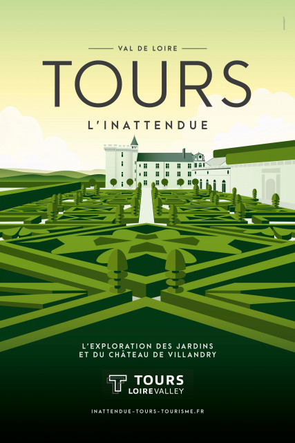 Affiche Tours L'Inattendue - Château de Villandry et ses jardins